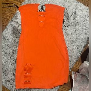 Orange tube dress